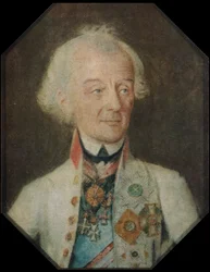 Ritratto del comandante militare russo Alexander Suvorov